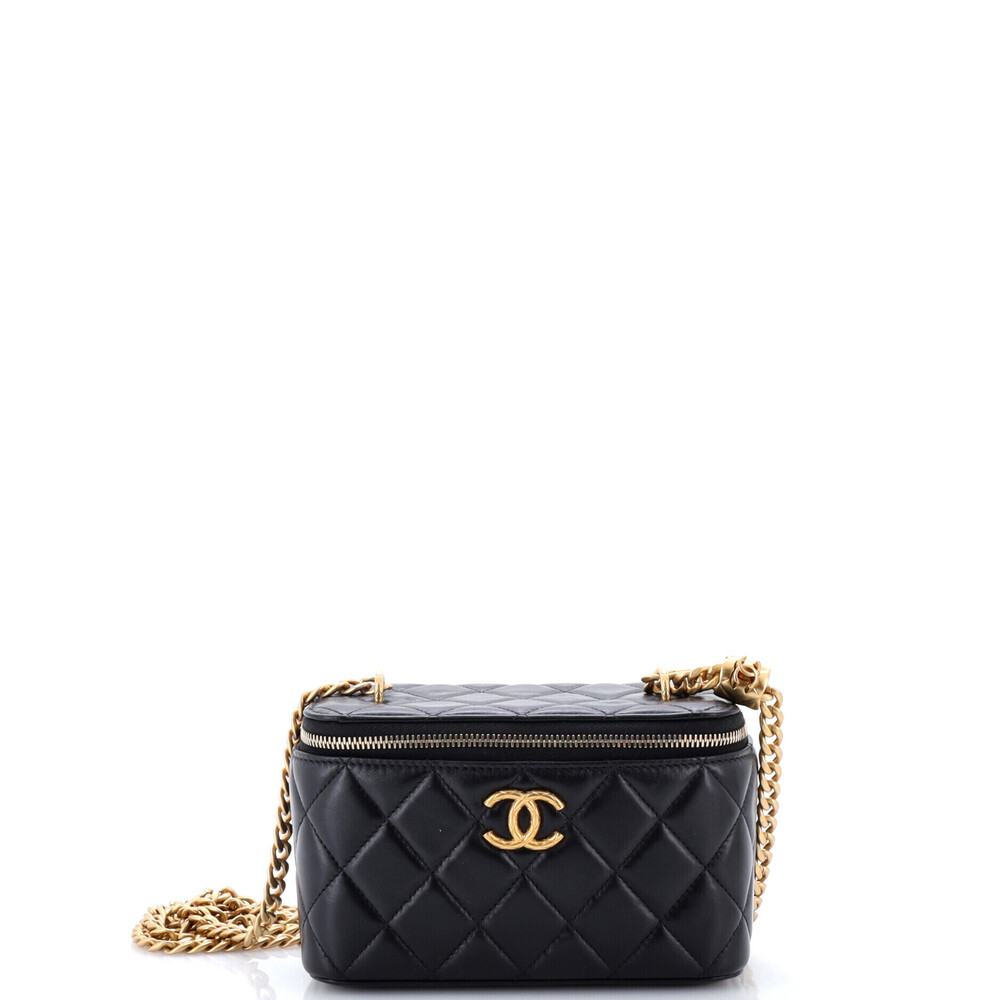 Chanel Small All Slide Long Vanity Case with Chain